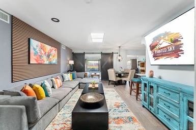 Colorful Desert Escape w/ Hot Tub + Fire Pit Lounge
